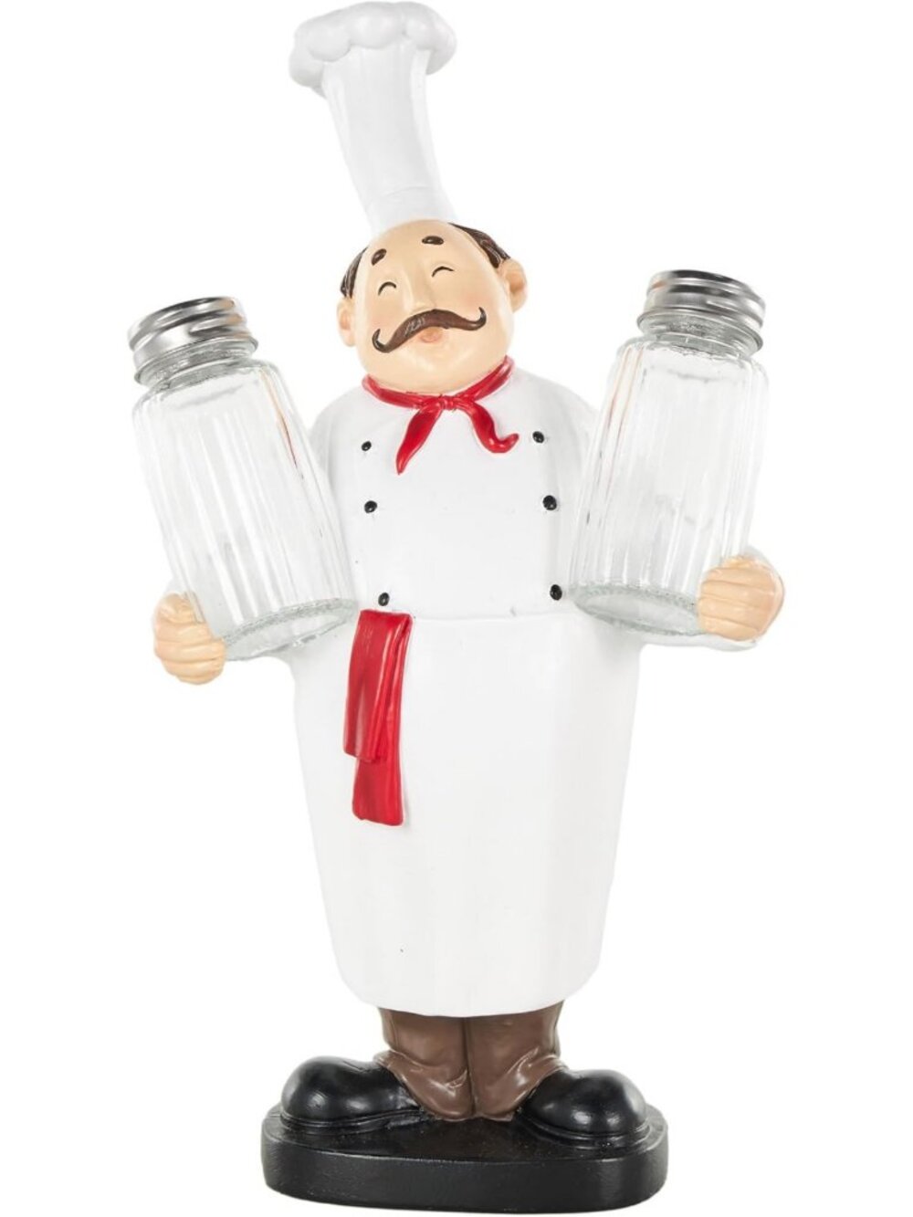 Charming Chef Salt & Pepper Shaker Holder | Decorative Kitchen Figurine